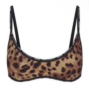 Dolce & Gabbana Leopard cotton rib bralette sz M